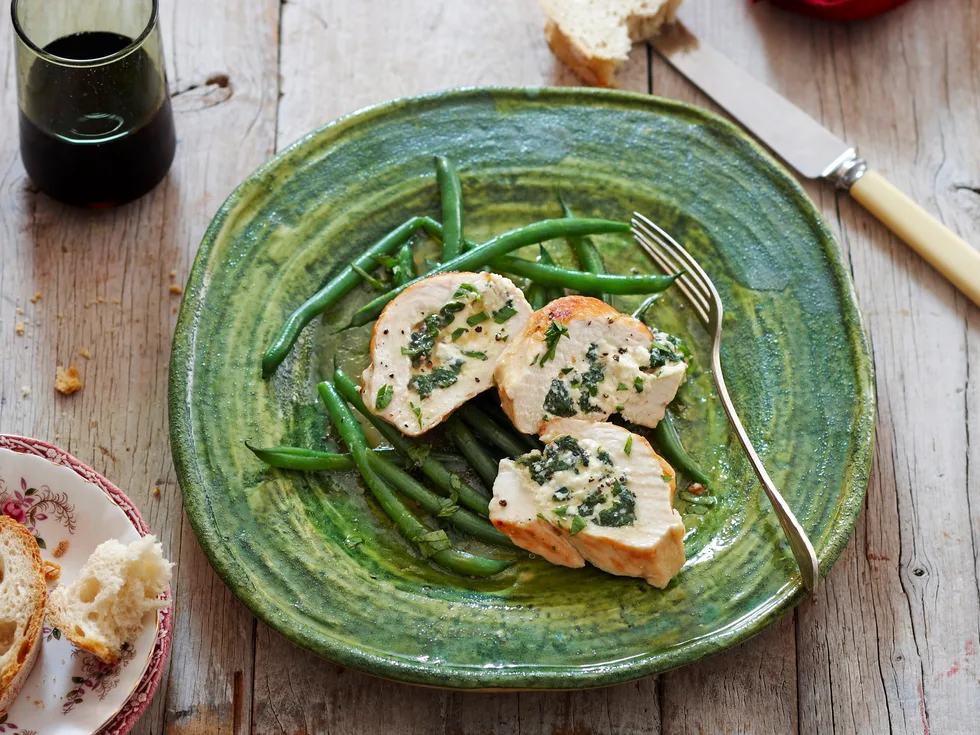 Chicken breast stuffed with spinach and ricotta