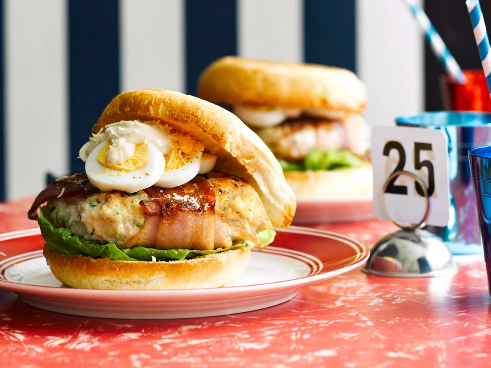 Chicken caesar burgers