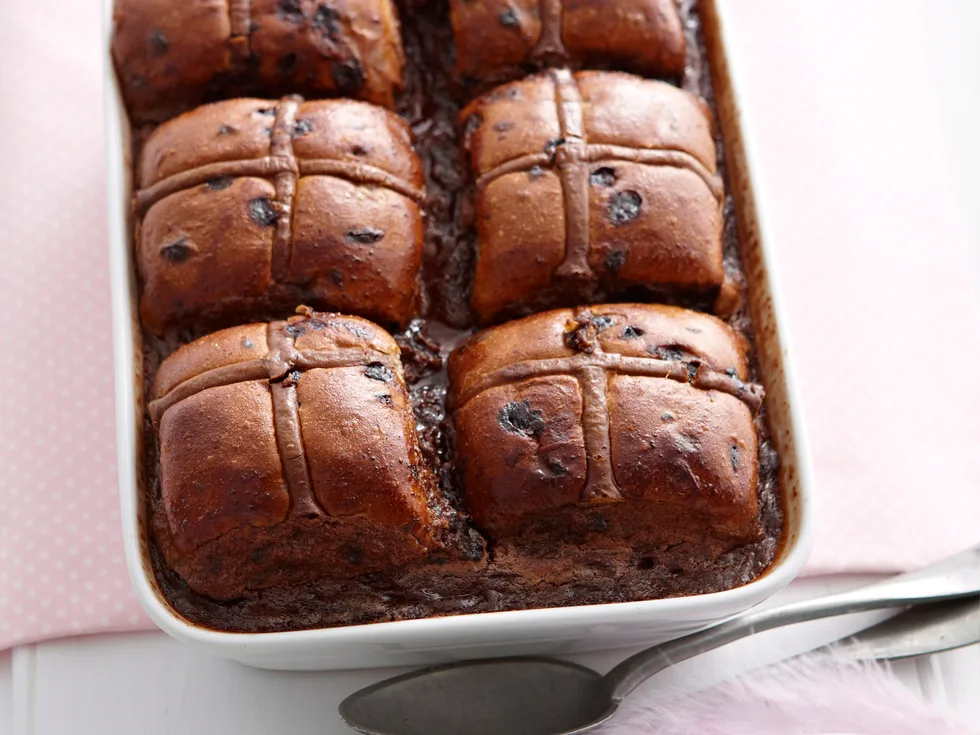 Chocolate bread and butter pudding