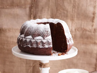 Chocolate hazelnut sour cream cake