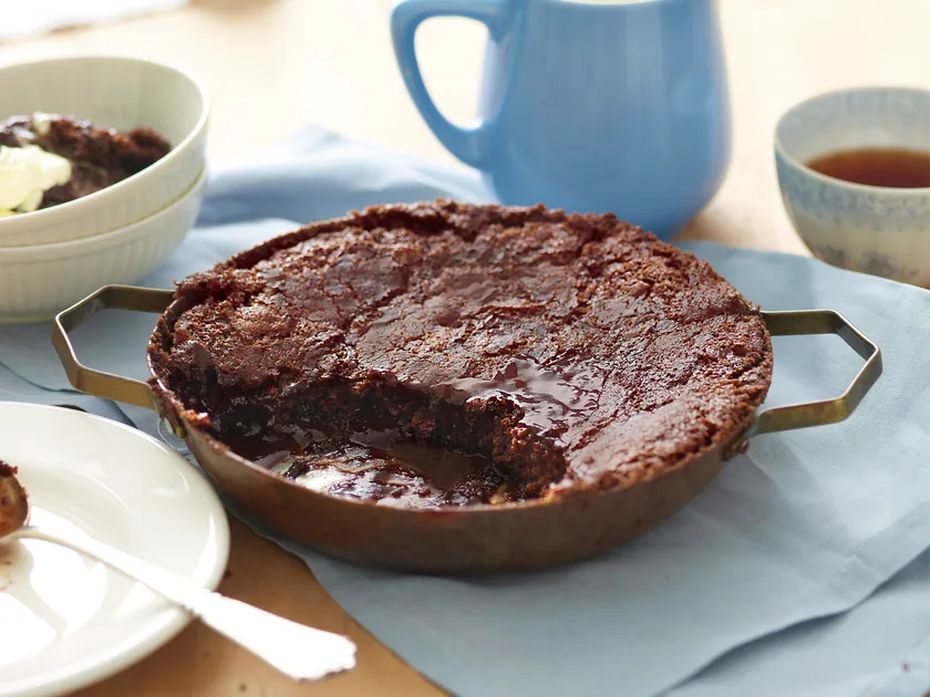 Gooey chocolate self-saucing pudding recipe