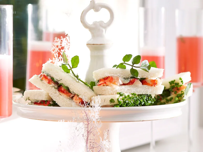 Crayfish and watercress sandwiches