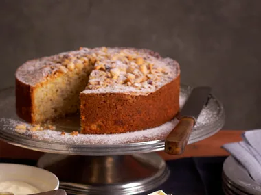Hazelnut and oilive oil cake