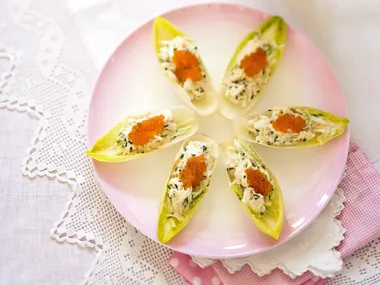 Wasabi crab salad cups