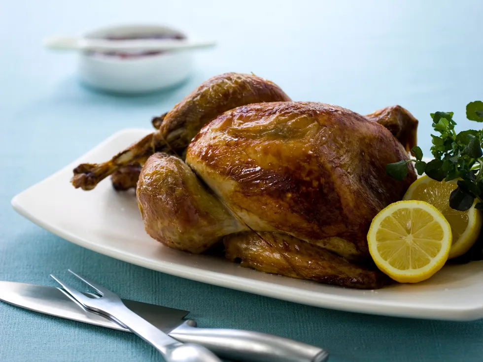 roast turkey with panchetta and pine stuffing