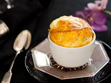 Three cheese souffle
