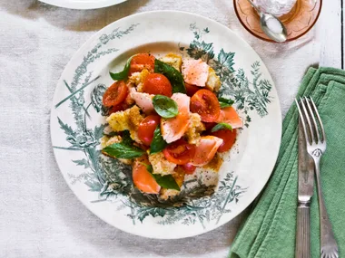 Food - Salad Days - Salmon Panzanella salad