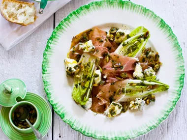 Witlof, blue cheese and prosciutto salad