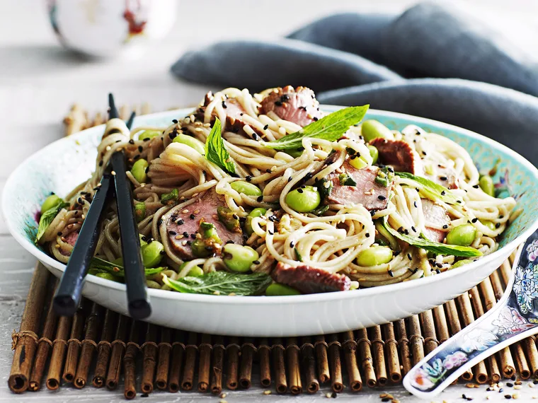 LAMB and EDAMAME SOBA NOODLES