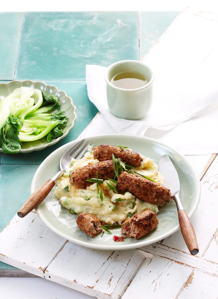 Asian bangers and mash