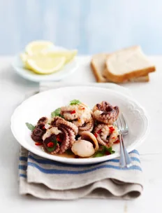 Barbecued chilli octopus