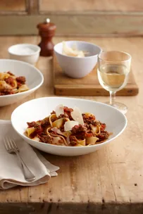 Beef ragu with pappardelle