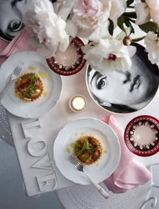 Brie, fig and rocket tart