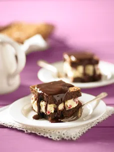 Brownie ice-cream sandwiches