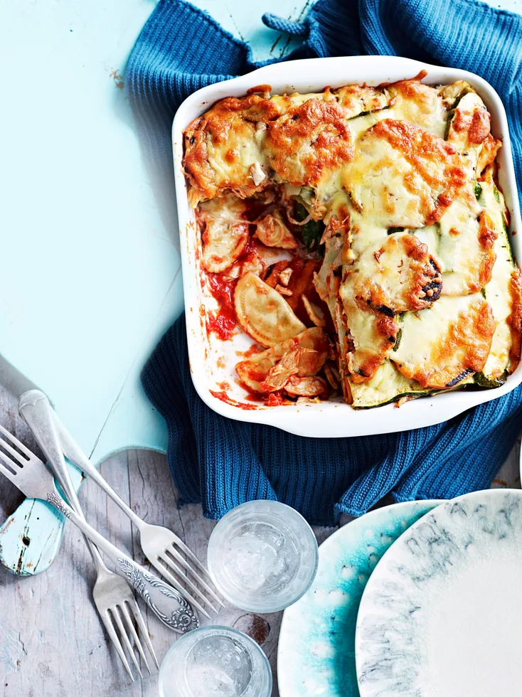 Agnolotti and chicken lasagne