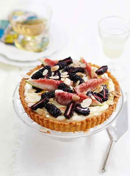 Almond and mascarpone fig flan