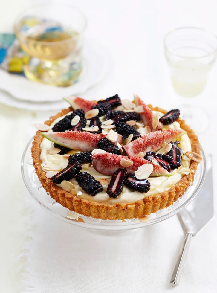 Almond and mascarpone fig flan