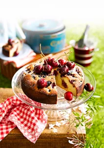 Almond cherry berry cake