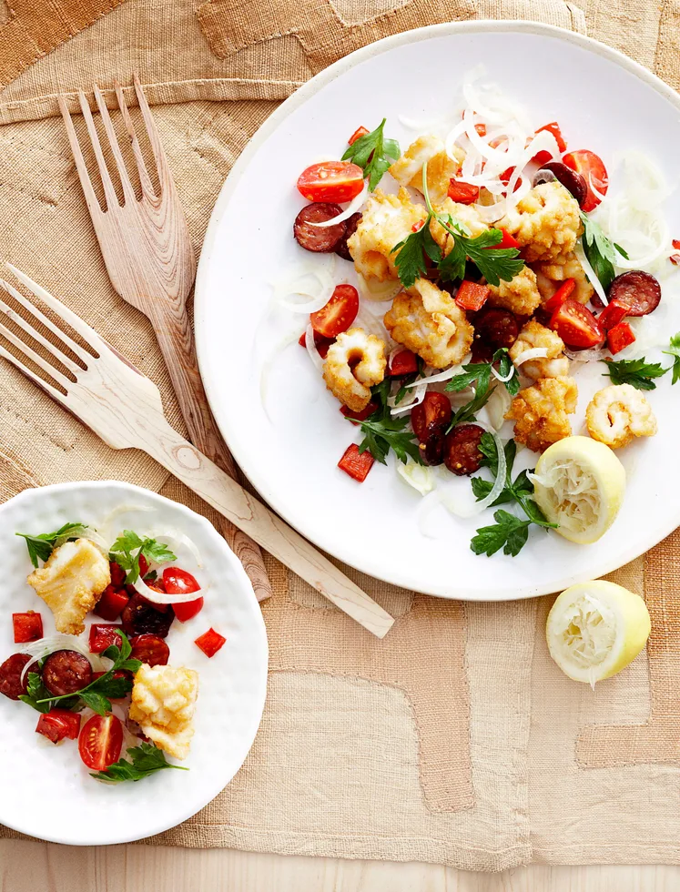 Calamari and funnel salad