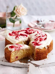 Coconut and raspberry cake
