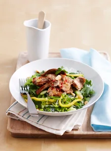 Five-spice chicken and mango noodles