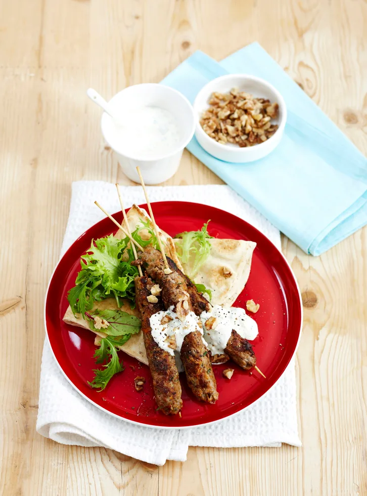 Kofta and garlic sauce