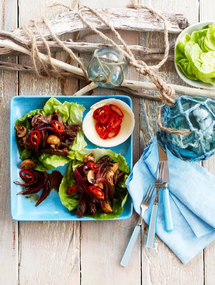 Korean Beef and mushrooms