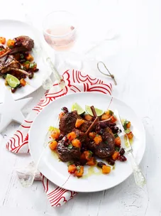 Lamb cutlets and papaya mojo