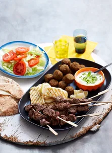 Lamb kebabs and wraps