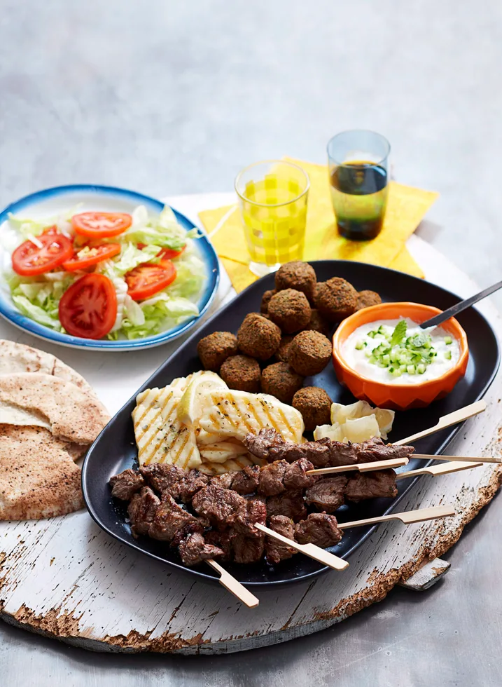 Lamb kebabs and wraps