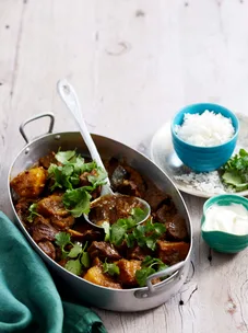 Lamb, potato and eggplant curry