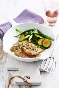 Lemon and white wine veal scaloppini