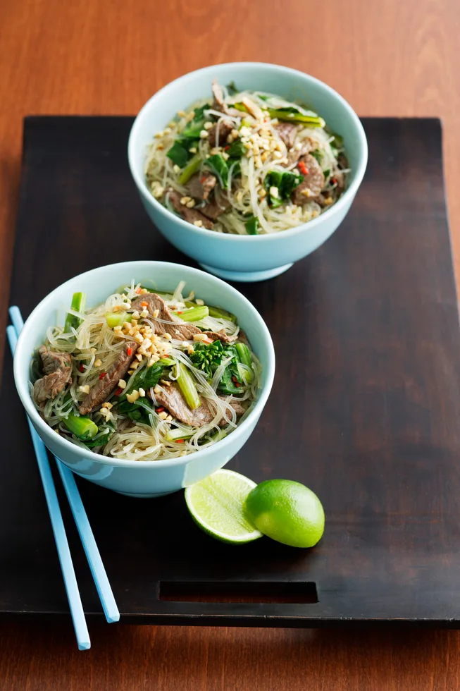Lemongrass beef and noodles