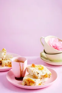 Macadamia, praline and coffee semifreddo