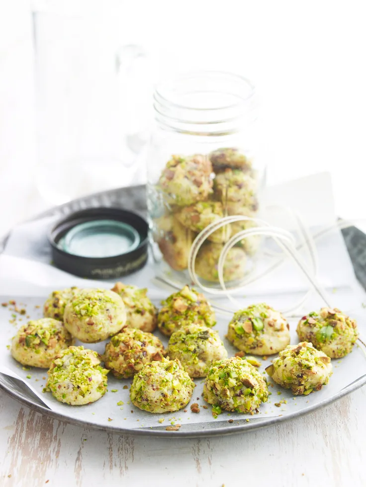 Marzipan and Pistachio Biscuits