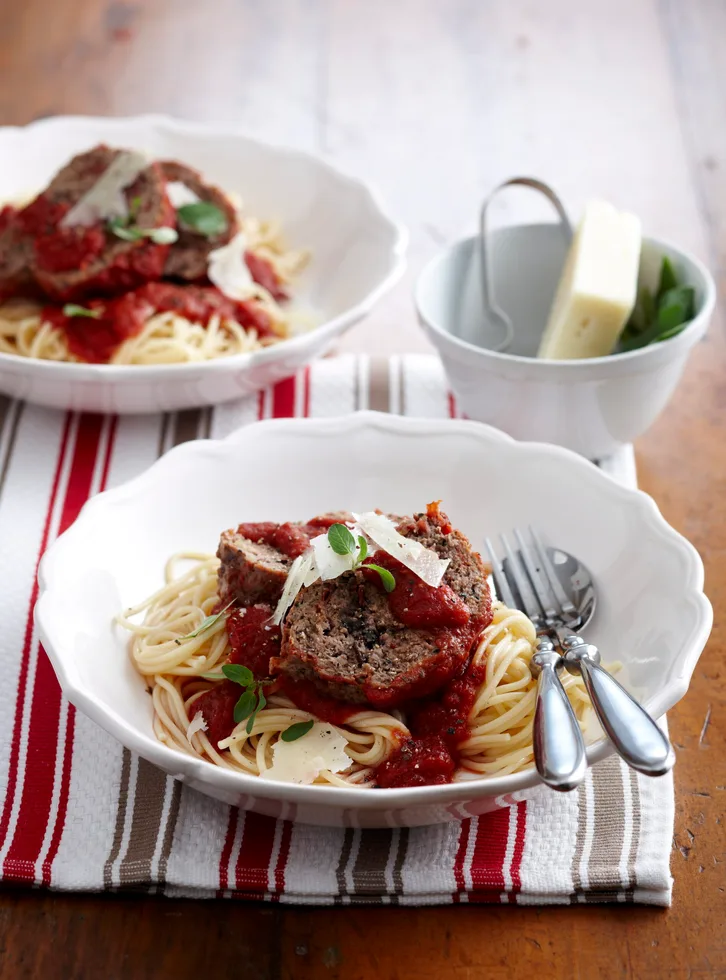 Meatloaf with Spaghetti