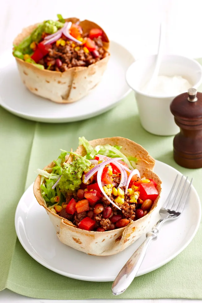 Mexican Beef salad bowls