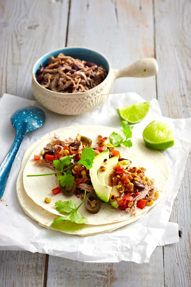 Mexican pork wraps