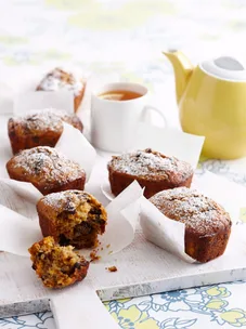Mini banana and carrot loaves
