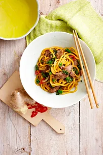 Mongolian lamb noodles