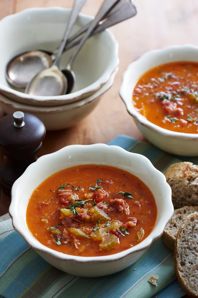 Moroccan pea and ham soup
