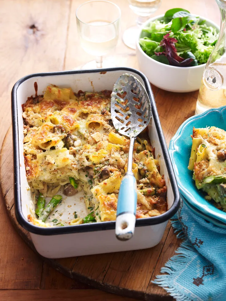 Mushroom and Chicken pasta bake