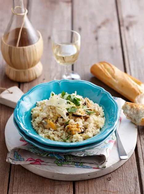 Creamy mussel risotto recipe