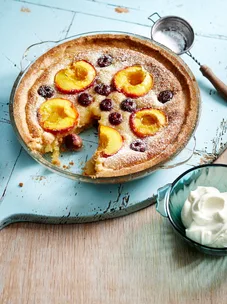 Nectarine and cherry tart