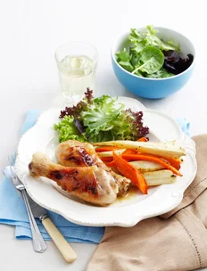 Orange Mustard Chicken with Maple Veg