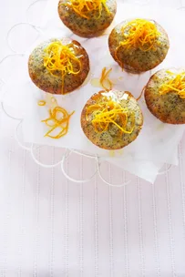 Orange poppy seed cakes