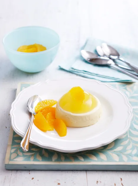 Panna cotta with orange jelly