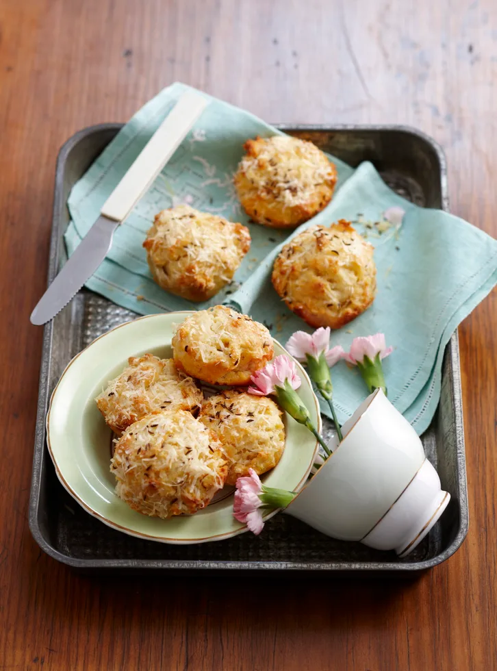 Parmesan and caraway muffins