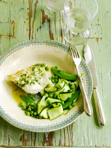 Parsley and caper buttered fish