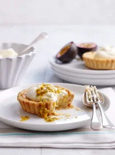 Passionfruit custard tarts